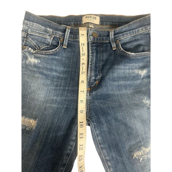 AGOLDE Sophie High Rise Distressed Skinny Jeans in Kansas City Size 28 - Picture 12 of 13